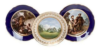 * A Pair of German Cabinet Plates Diameter of first 9 1/2 inches.
