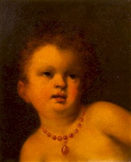 * After Tiziano Vecelli, (Italian, c.1487-1577), Portrait of a Child Wearing a Necklace