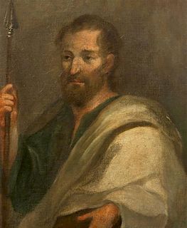 * Artist Unknown, (18th/19th century), Portrait of a Robed Man Holding a Spear