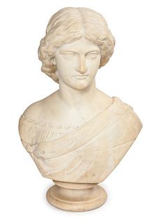 * A Robert Physick Marble Bust Height 21 inches.