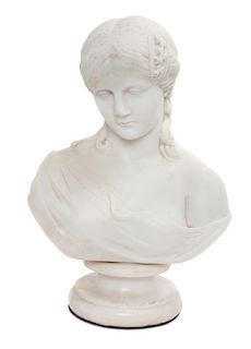 * An Italian Marble Bust Height 13 1/4 inches.