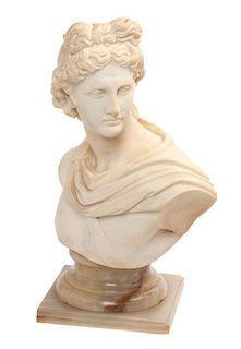 * A Continental Marble Bust Height 13 inches.