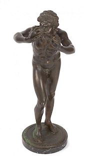 * A Continental Bronze Figure Height 25 3/4 inches.