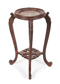 * A Victorian Walnut Pedestal Table Height 27 1/2 inches.