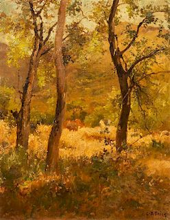 * Charles Arthur Fries, (American, 1854-1940), Wooded Landscape