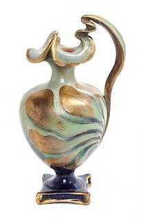 * An Amphora Pottery Ewer Height 10 3/4 inches.