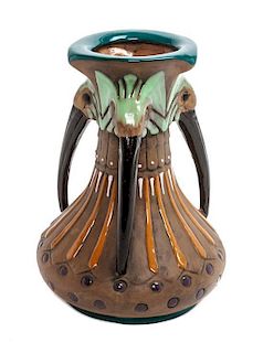 * An Amphora Pottery Vase Height 9 inches.