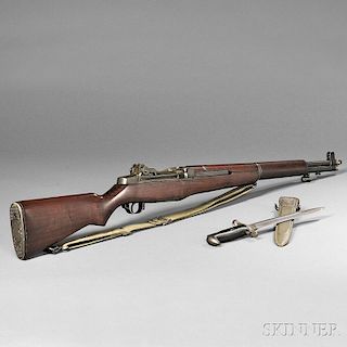 U.S. M1 Garand Semiautomatic Rifle and Bayonet