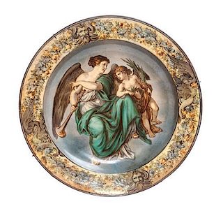 * An Italian Ceramic Charger Diameter 15 1/2 inches.