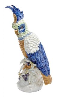 * An Italian Porcelain Bird Height 18 3/4 inches.