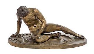 * A Continental Bronze Figure Width 6 1/2 inches.