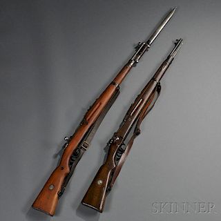 Two Czechoslovakian VZ. 24 Bolt Action Rifles