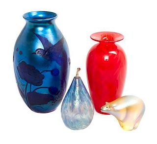 * An Orient and Flume Studio Glass Vase Height of first 10 inches.