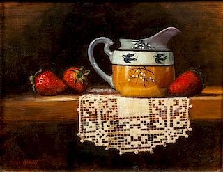 * Diana Harvey, (American, 20th century), Still Life of Strawberries