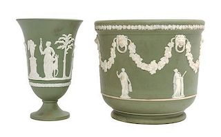 * Two Wedgwood Jasperware Articles Height of first 7 1/2 inches.