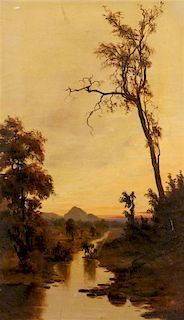 * Artist Unknown, (Early 20th century), Landscape with River