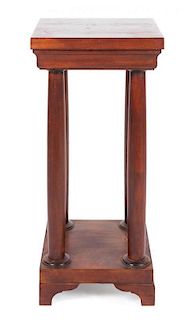 * A Mahogany Pedestal Height 29 3/4 inches.