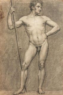 * Artist Unknown, (Early 20th century), Nude Male