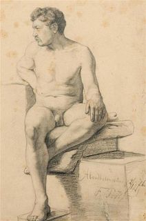 * Artist Unknown, (20th century), Two Nude Male Studies