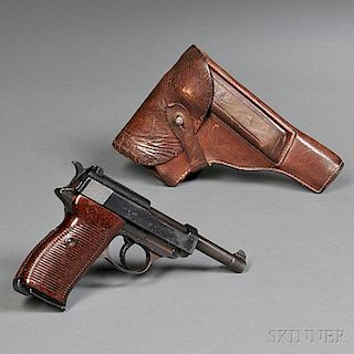 Walther P-38 Pistol, Holster, and Spare Magazine