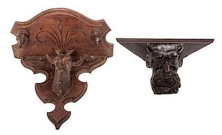 * A Black Forest Carved Bracket Width 12 1/4 inches.