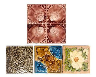 * A Large Collection of Pottery Tiles