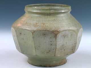 Antique Chinese Celadon Porcelain Jar, Song/Yuan Dynasty.