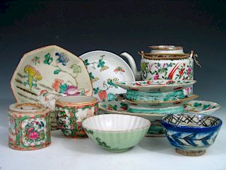 Group of Chinese Famille Rose Porcelain Pieces.