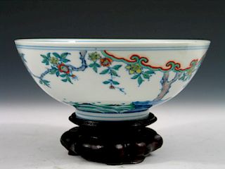 Imperial Doucai Bowl with Yongzheng Mark