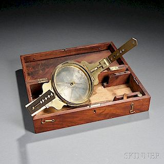 J. Pool & Co. Brass Surveyor's Vernier Compass