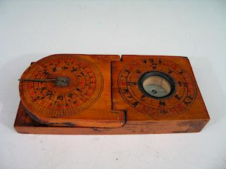 Antique Chinese Wood Compass