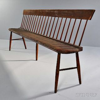 Shaker Red-stained Pine and Birch Settee