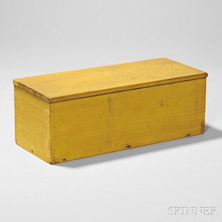 Shaker Yellow/Ochre-painted Rectangular Box