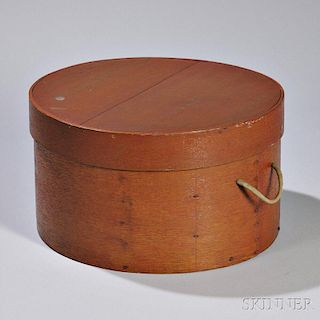 Large Shaker Ash and Pine Bittersweet Red-painted Round Lidded Box