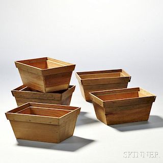 Five Shaker Pine Open Box Forms for Poplarware
