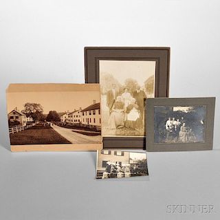 Three Cabinet Photographs and a Snapshot of Harvard, Massachusetts, Shakers