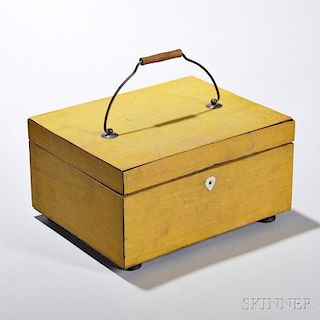 Yellow-painted Sewing Box