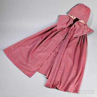 Rose-colored Wool Shaker Cloak