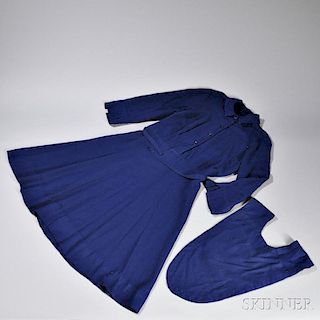 Blue Wool Shaker Gown