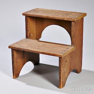Shaker Pine and Maple "Two-stepper" Stepstool