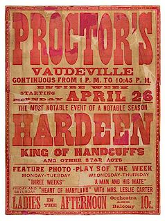 Hardeen (Theodore Weiss). Hardeen. King of Handcuffs.