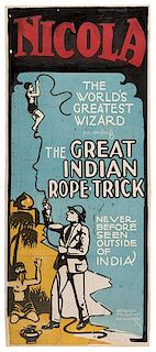 Nicola, Will (William Mozard Nicol). Nicola. The Great Indian Rope Trick.