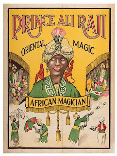 Raji, Prince Ali (George Bondinei). Prince Ali Raji. Oriental Magic. African Magician.