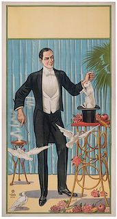 [Stock Poster] Magician Pulling a Rabbit from a Hat.