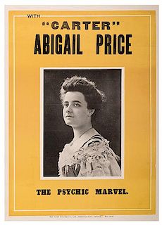 [Carter, Charles] With “Carter”. Abigail Price. The Psychic Marvel.