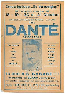 Dante (Harry August Jansen).Dante Dutch Playbill.