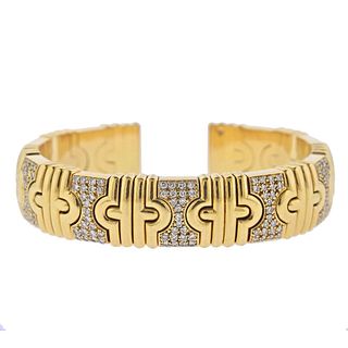 1.6ct Diamond Gold Cuff Bracelet