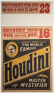 Houdini, Harry (Ehrich Weisz). Houdini Presents His Own Original Invention. The Greatest Sensational Mystery Ever Attempted In This or Any Other Age.