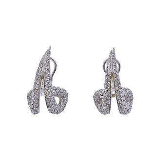 Io Si 18k Gold Diamond Crystal Cocktail Earrings