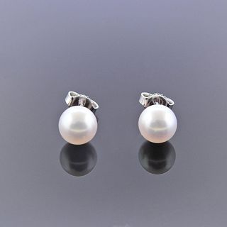 Mikimoto 18k Gold Pearl Stud Earrings